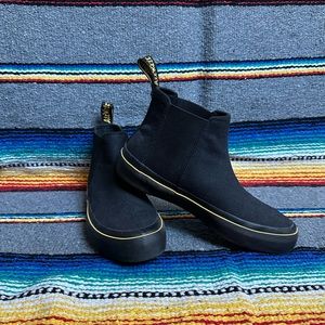 Dr. Martens Chelsea Canvas Pull On Ankle Boot - Black - Size: 38